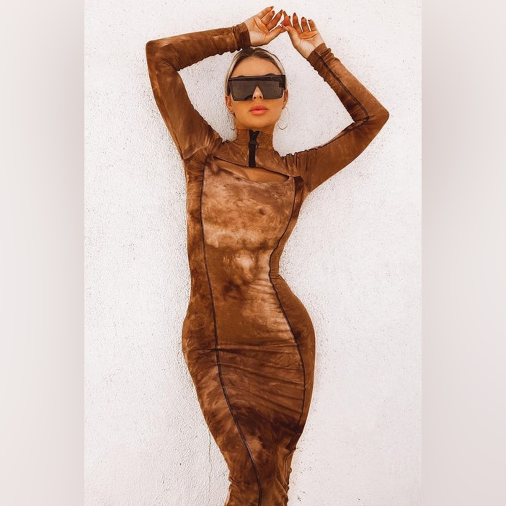 Fashion Nova Tie Dye Midi Dress